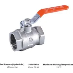 RN 25mm Forged Brass 2 Way Nickel Plated Ball Valve, RNBV170025 image 2