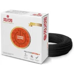 Polycab Optima Plus 1.5 Sqmm Single Core Black FRLF Copper PVC Insulated House Wire, Length: 90 m-picture-13