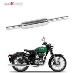 AllExtreme EX131 Chrome UC Small Empty Thin Stainless Steel Exhaust Silencer image 3