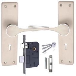 ATOM 200mm Zinc Silver Satin Finish Mortise Door Lock Set, MH-O50-KY-SS-picture-46