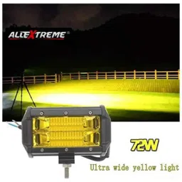 AllExtreme EX7IY1P 24 LED 7 inch 72W Cube Yellow Spot Lamp CREE LED Waterproof Fog Light Pod with Mounting Brackets image 3