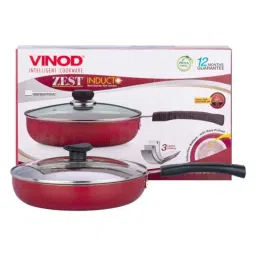 Vinod Zest Inducto 24cm Induction Friendly Deep Frypan with Lid, IZDFPL24 image 4