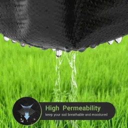 Singhal Premium 2x10m 110 GSM Polypropylene Black Sheet Mat for Garden Weed Control Barrier image 3