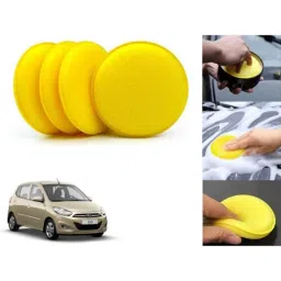 Auto Pearl Polyurethane Beige Washing &a; Waxing Polish Foam Sponge for Grand i10 Nios 2010 (Pack of 4)-picture-32