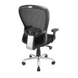 Adiko Black Medium Mesh Back Ergonomic Study Chair with Armrest, ADPN BT MB 030 image 4
