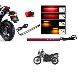 Kozdiko 48 SMD Bike Red Flexible LED Strip Tail Brake Light with Yellow Turn Indicator Light for Triumph Tiger 800X CA-picture-33