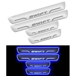 Fabtec 4 Pcs Car Door Foot Step LED Sill Plate for Maruti Suzuki S Cross image 2