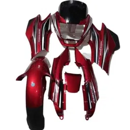 Grow Famous Red Full Body Kit for Hero Super Splendor Bike, FM43-picture-31