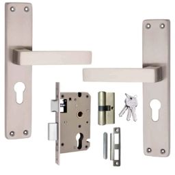 ATOM 204mm Alloy Steel Silver Satin Finish Mortise Door Lock Set, MH-FORTUNE-CY-SS-BSK-picture-21