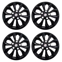 Auto Pearl 4 Pcs 14 inch ABS Black Car Wheel Cover Set for Hyundai i10 Grand 2017 image 2