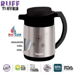 Trueware Ruff Tuff 800 750ml Silver &a; Black Flask image 3