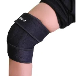 Arnav Black Open Patella Knee Support, Size: L image 3