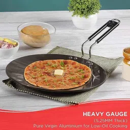 Vinod 26.5cm Hard Anodised Aluminium Black Roti Tawa, IHART26 image 5