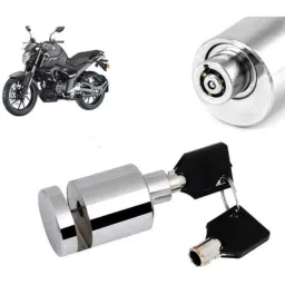 Auto Pearl Stainless Steel Silver Heavy Duty Anti Theft Motorcycle Disc Brake Lock, Lock-493-picture-22