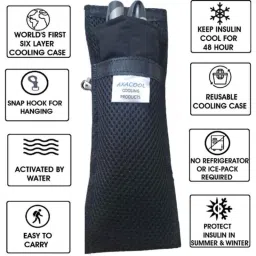 Axacool 5x200mm Black Insulin Cooling Case image 3