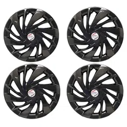 Auto Pearl 4 Pcs 15 inch ABS Black Car Wheel Cover Set for Mahindra TUV300, WCBLK15 image 4