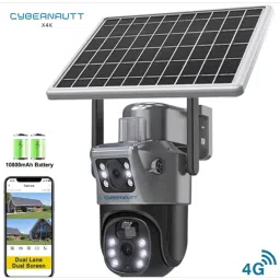 Cybernautt X4K 4MP Full HD PTZ 4G Sim Camera with Two Way Audio, Motion Track, Alarm, Night Vision, Built in Siren &a; SD Support upto 128GB image 5