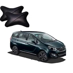 Kozdiko 2 Pcs Memory Foam Black &a; Grey Neck Rest Cushion Pillow Set for Mahindra Marazzo-picture-46