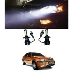 Trigcars 2 Pcs 50W 4 Side Micro Chip Heavy Duty Car LED Headlight Set for Ford Ikon-picture-29