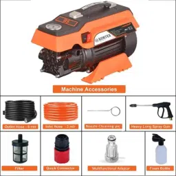 Kortex 2200W 180 bar Black &a; Orange Portable High Pressure Car Washer with All Accessories, KTX-B5D image 4