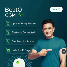 BeatO 15 Days 110mg/dl Bluetooth Continuous Glucose Monitoring System via CGM App (Pack of 4) image 2