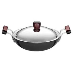 Hawkins Futura 2.75 Litre 26cm Hard Anodized Round Bottom Deep Kadhai with Lid, AK 275S (Pack of 2) image 2