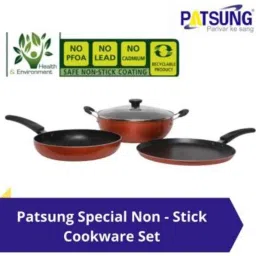 Patsung Special 4 Pcs Aluminium &a; PTFE Induction Bottom Cookware Set (Pack of 5) image 3