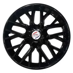 Auto Pearl 4 Pcs 14 inch Polypropylene Black Press Type Car Wheel Cover Set with Retention Ring for Hyundai Accent, 14WC_Phoenix_Black_Accent image 2