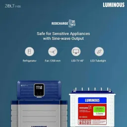 Luminous Zolt 900VA Pure Sinewave Inverter &a; RC 18000 150Ah Battery Combo with Trolley image 4