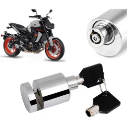 Auto Pearl Stainless Steel Silver Heavy Duty Anti Theft Motorcycle Disc Brake Lock, Lock_518-picture-10