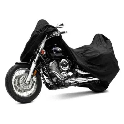 Kozdiko Polyester Black Dust &a; Waterproof Bike Body Cover with Mirror Pockets for Yamaha Fazer image 4