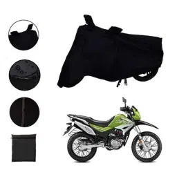 Riderscart Polyester Black Waterproof Two Wheeler Body Cover with Storage Bag for Hero Impulse image 2