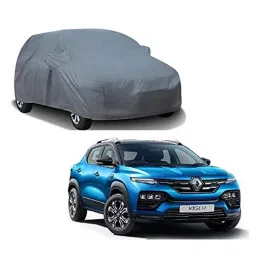 Kozdiko Polyester Matty Grey Car Body Cover with Mirror Pockets &a; Buckle Belt for Kiger-picture-39