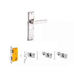 Dorset Kaira HL KAI 8 inch Zinc WD Finish Lock Set with KY Mortise Lever Lock-picture-21