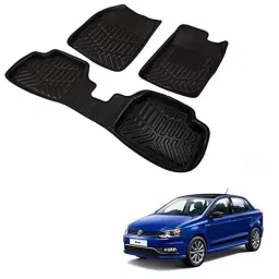 Kozdiko 3D Black Car Foot Mat Set for Volkswagen Ameo, dshbdhb283-picture-40