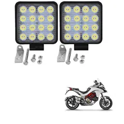 Kozdiko 2 Pcs 48W 16 LED Square Bright Beam White Fog Light Set for Ducati Multisyrada, koz_92901-picture-13