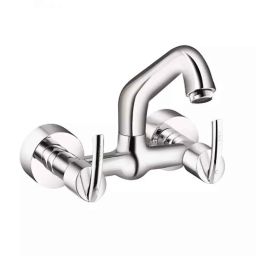 Cera Magna Stainless Steel Chrome Finish Wall Mounted Sink Mixer, F2012511-picture-4