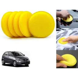 Auto Pearl Polyurethane Beige Washing &a; Waxing Polish Foam Sponge for Indica Vista 2008 (Pack of 5)-picture-13