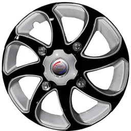 Auto Pearl 4 Pcs 15 inch ABS Silver &a; Black Press Type Car Wheel Cover Set with Retention Ring for Tata Manza-picture-45