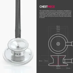 MDF Acoustica Lightweight Dual Head Black Stethoscope, MDF747XP11 image 4