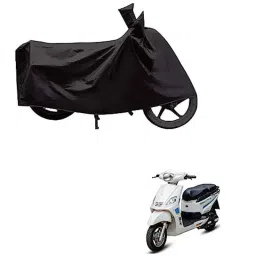 Kozdiko Polyester Black Dust &a; Waterproof Bike Body Cover with Mirror Pockets for Hero Electric NYX Front-picture-48