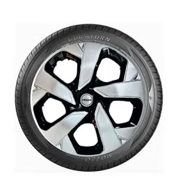 Prigan 4 Pcs 15 inch Polypropylene Black &a; Silver Press Fitting Car Wheel Cover Set for Maruti Suzuki Ciaz image 4