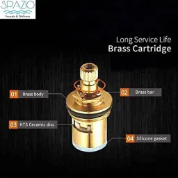 spazio Hexa SmartBuy Brass Chrome Finish Angle Valve with Wall Flange image 5