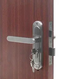 Homexpert LB-304 Stainless Steel Satin Finish Round Plate Heavy Duty Mortise Door Lock Set-image-9