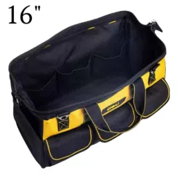 Deli DL430116 16 inch Nylon Yellow &a; Black Water Proof Multipurpose Tools Storage Bag image 3