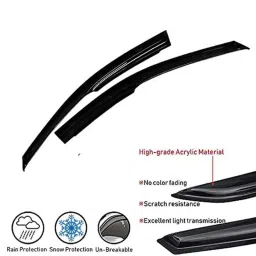 Auto Pearl 6 Pcs ABS Window Door Visor Set for Xylo, Size: XL image 3