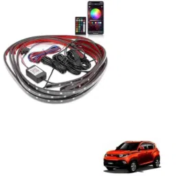 Kozdiko 12V Car Underbody Multicolor LED Strip Light Set with Wireless Remote for Mahindra KUV 100-picture-37