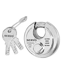 Smart Shophar 90mm Stainless Steel Silver Disc Ultra Keys Shutter Lock, SLK40SL-DISK-UKSL90-P1 (Pack of 3)-picture-18