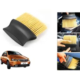 Auto Pearl Nylon Beige Car Dashboard Dust Cleaner Brush for Indigo eCS-picture-31