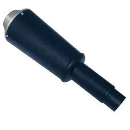 RA Accessories Black Silver Outlet Long Black Silencer Exhaust for Bajaj Discover 100M image 2